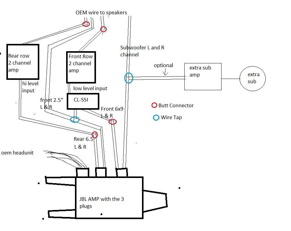 How to replace the JBL system while keeping OEM headunit ... jbl wiring diagram 2008 tacoma 